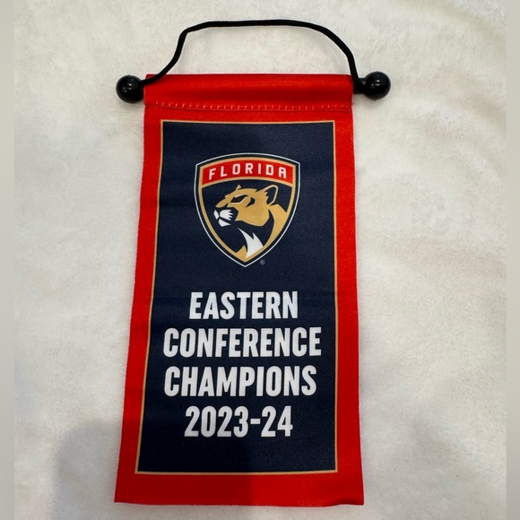 NEW Florida Panthers Hockey Eastern Conference Champions 23-24 Mini Flag Banner - Picture 2 of 5